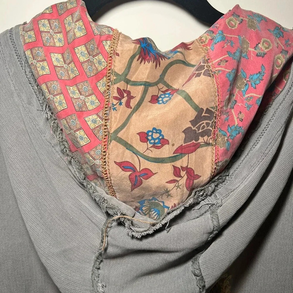 Da-Nang Y2K boho bomber jacket size small S embroidered zipper - Picture 10 of 15